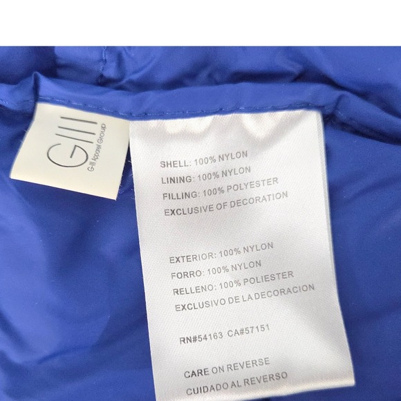 NASCAR Jimmie Johnson #48 Puffer Jacket Men's Medium Blue Full Zip Racing - Picture 9 of 10